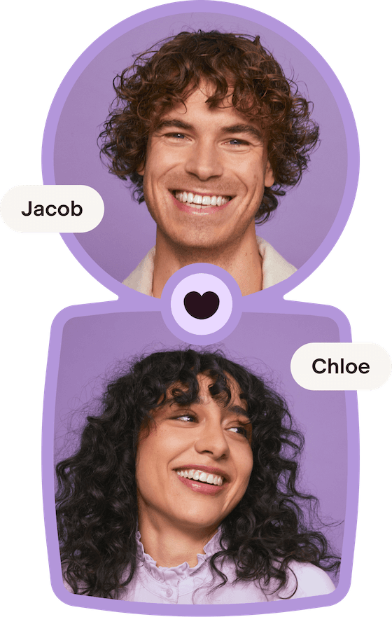 Badoo에서 짝이 된 두 프로필입니다